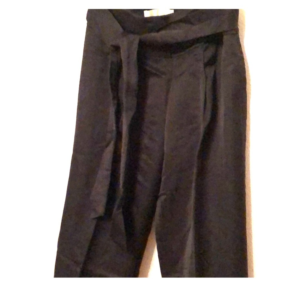 ANTHROPOLOGIE ‘Elevenses’ tuxedo pant w/front tie sash